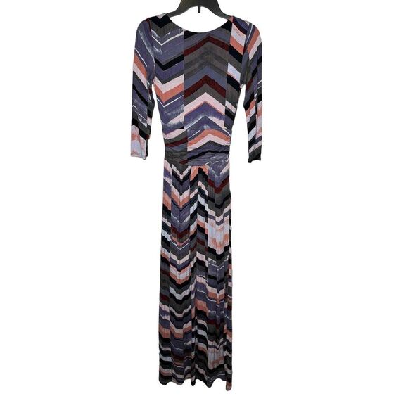 Anthropologie Maeve Women's  Maxi Dress Chevron Striped Lined Knit StretchXS - Picture 12 of 12